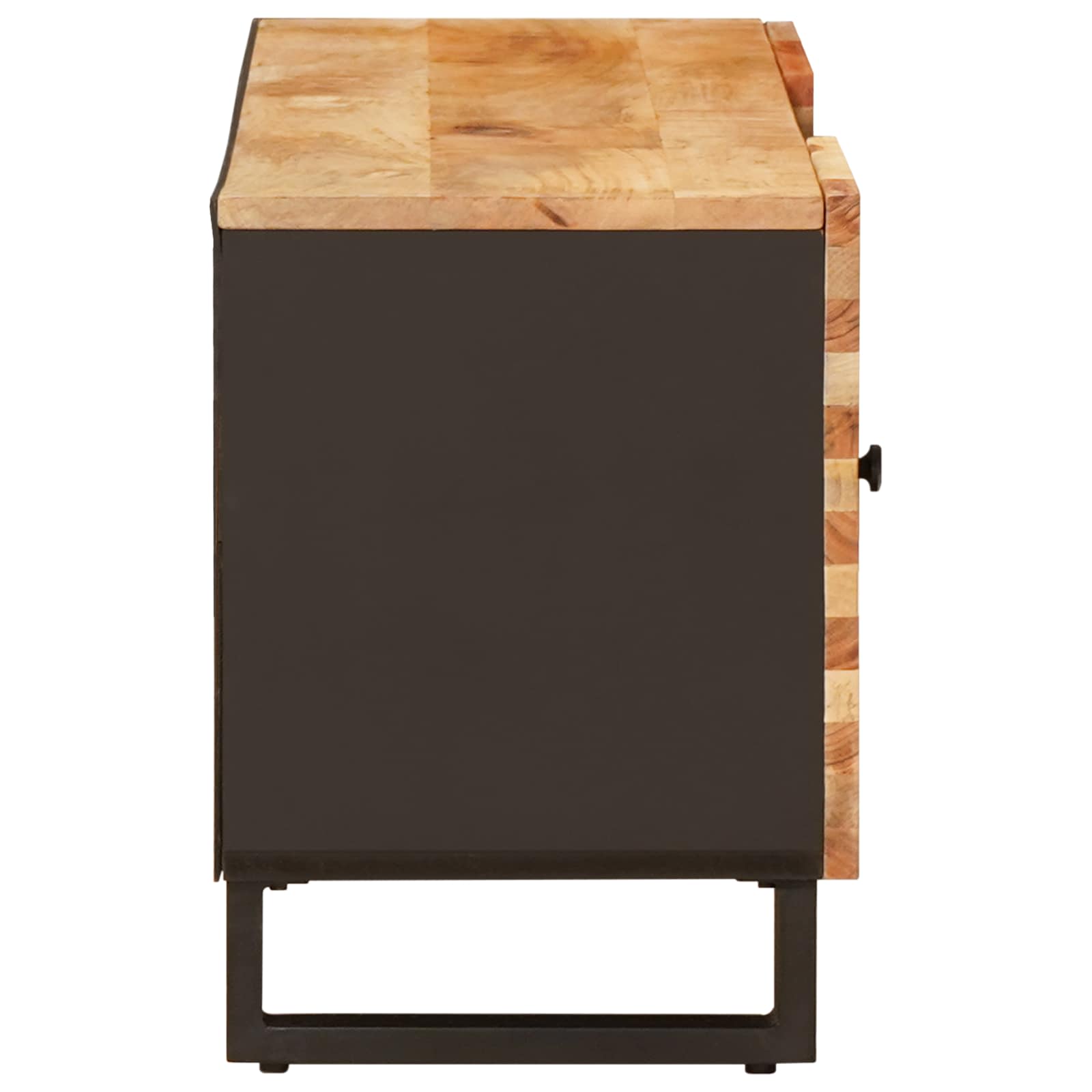 Tv Cabinet With Storage Brown 105 X 33 X 46 Cm Solid Mango Wood