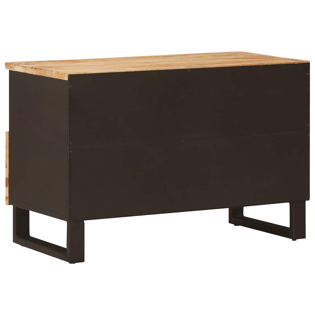 Tv Cabinet With Storage Brown 70 X 33 X 46 Cm Solid Mango Wood