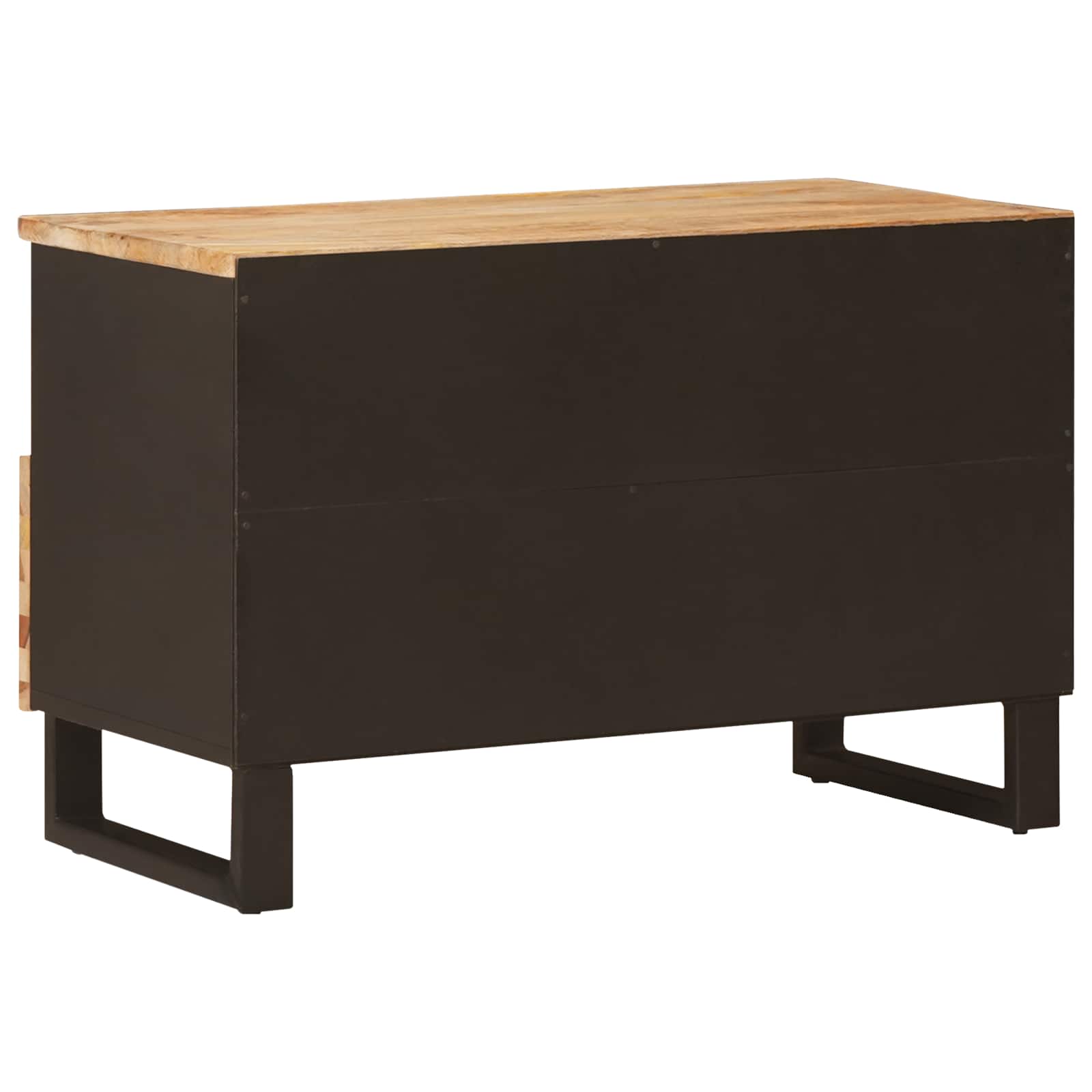 Tv Cabinet With Storage Brown 70 X 33 X 46 Cm Solid Mango Wood