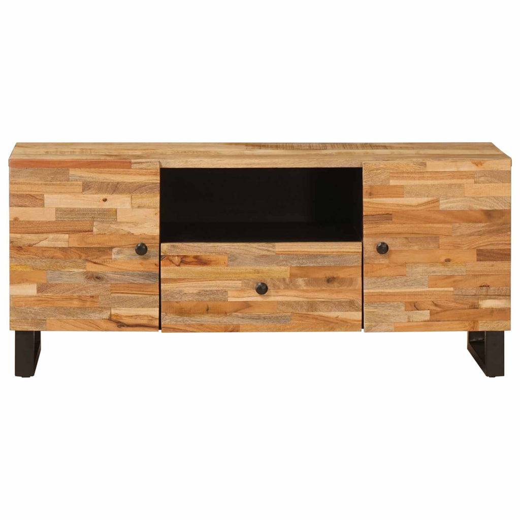 Tv Cabinet With Shelf Brown 105 X 33 X 46 Cm Solid Mango Wood