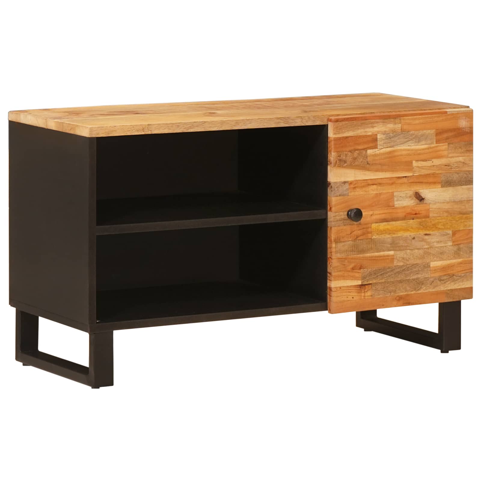 Tv Cabinet With Shelf Brown 80 X 33 X 46 Cm Solid Mango Wood