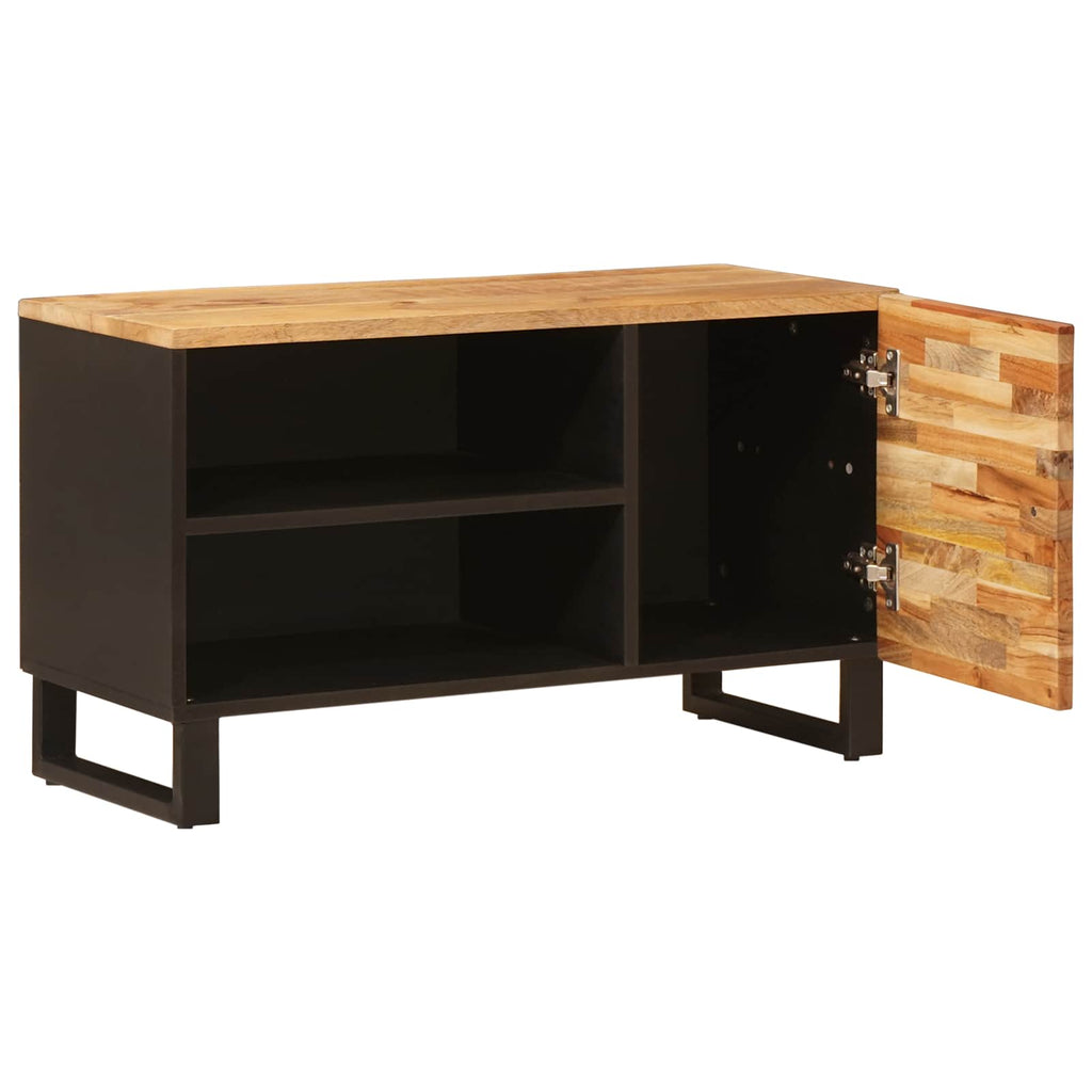 Tv Cabinet With Shelf Brown 80 X 33 X 46 Cm Solid Mango Wood