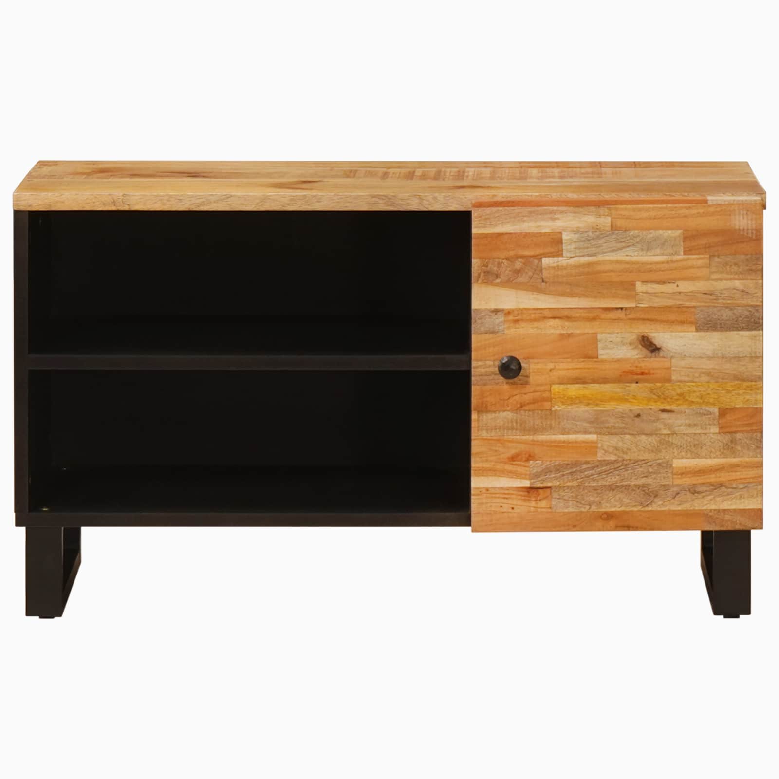 Tv Cabinet With Shelf Brown 80 X 33 X 46 Cm Solid Mango Wood