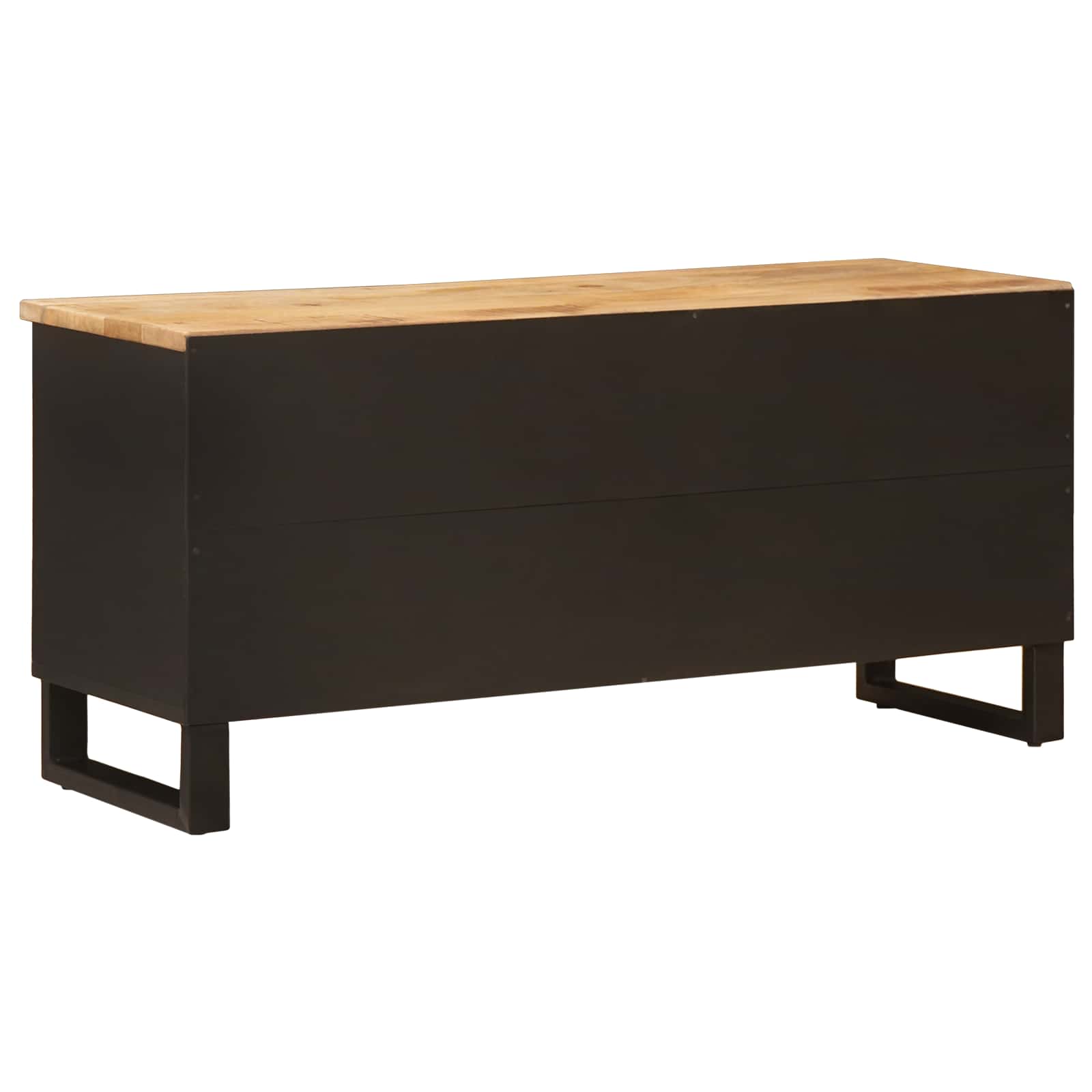 Tv Cabinet With Drawer Brown 100 X 33 X 46 Cm Solid Mango Wood