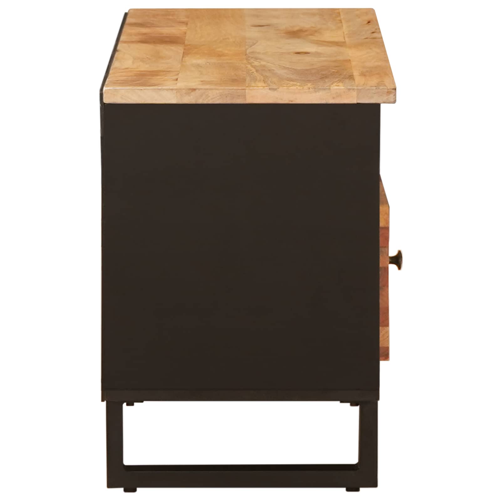 Tv Cabinet With Drawer Brown 100 X 33 X 46 Cm Solid Mango Wood
