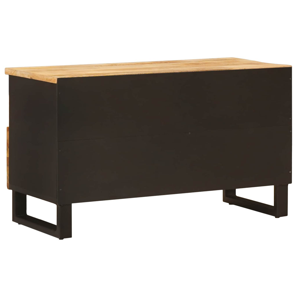Tv Cabinet With Drawer Brown 80 X 33 X 46 Cm Solid Mango Wood