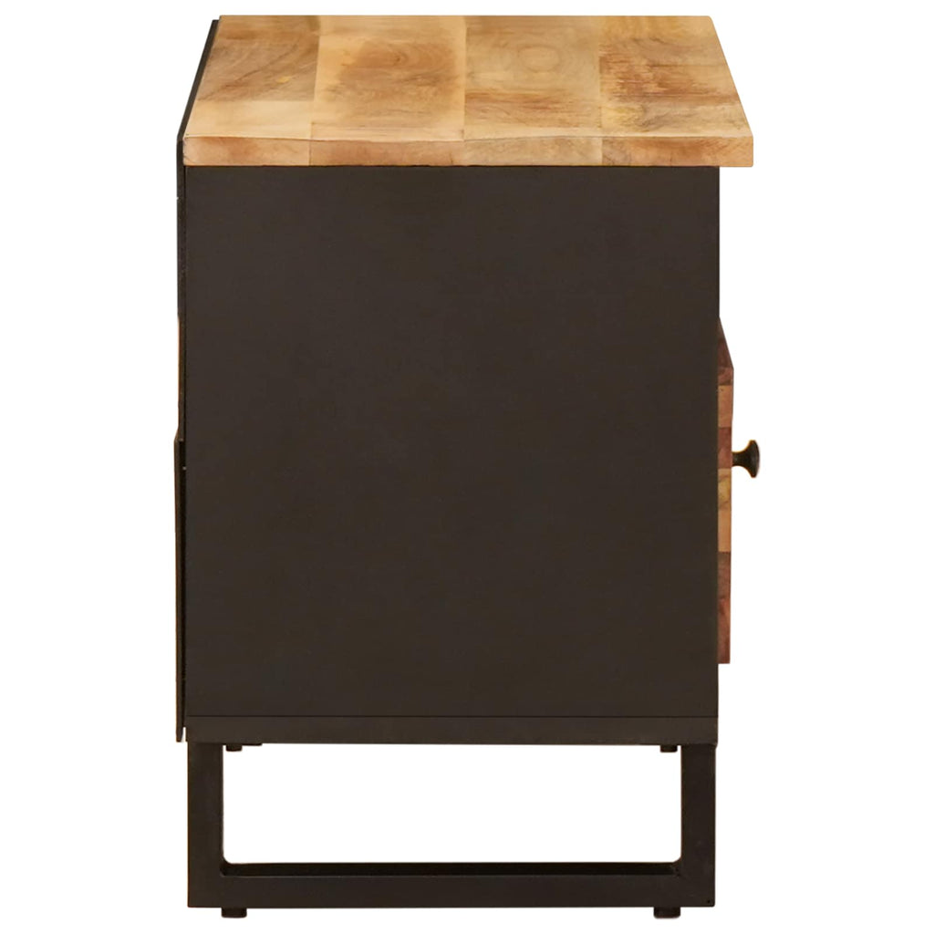 Tv Cabinet With Drawer Brown 80 X 33 X 46 Cm Solid Mango Wood
