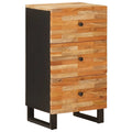 Media Storage Cabinet Side Drawer Brown 40 X 33 75 Cm Solid Mango Wood 40 cm