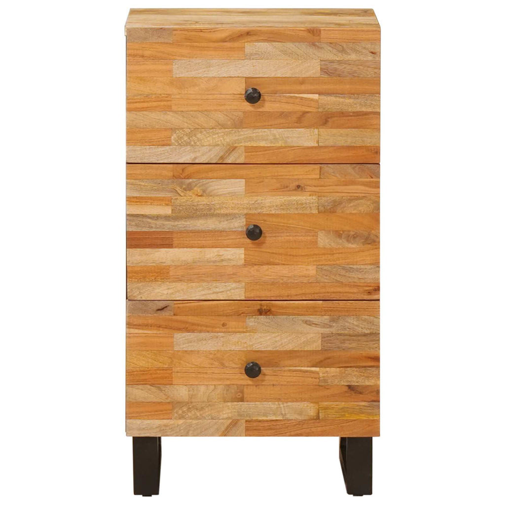 Side Cabinet With Drawer Brown 40 X 33 X 75 Cm Solid Mango Wood