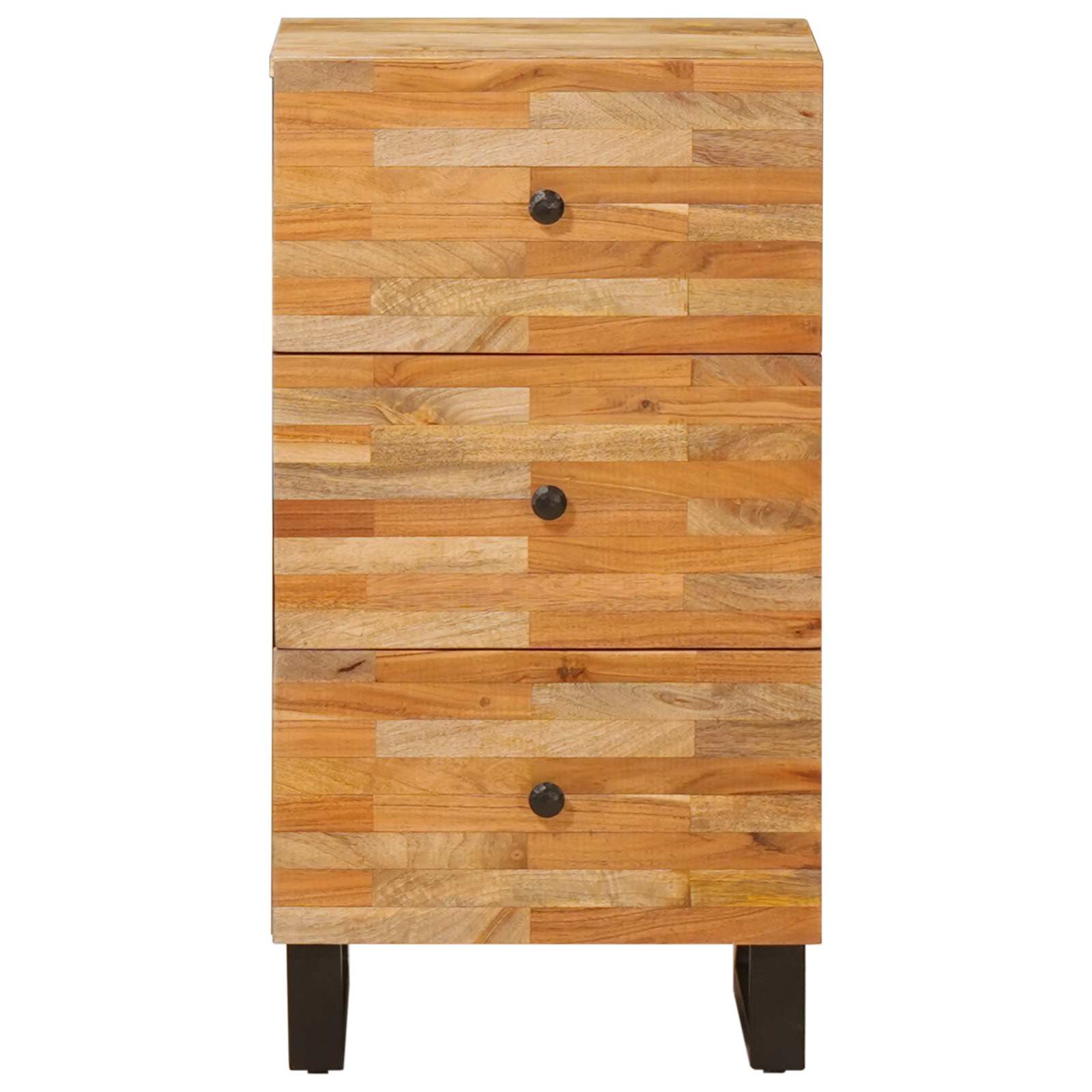 Side Cabinet With Drawer Brown 40 X 33 X 75 Cm Solid Mango Wood