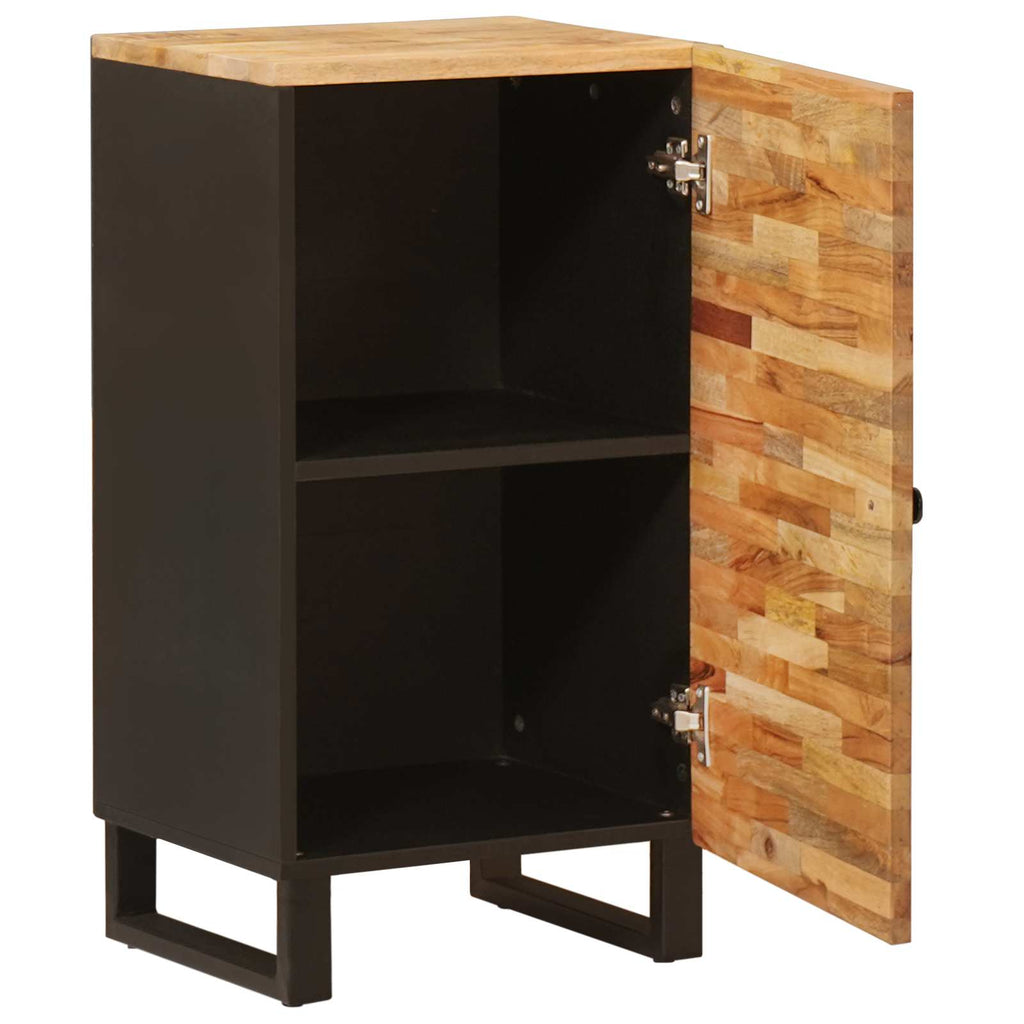 Side Cabinet With Door Brown 40 X 33 X 75 Cm Solid Mango Wood