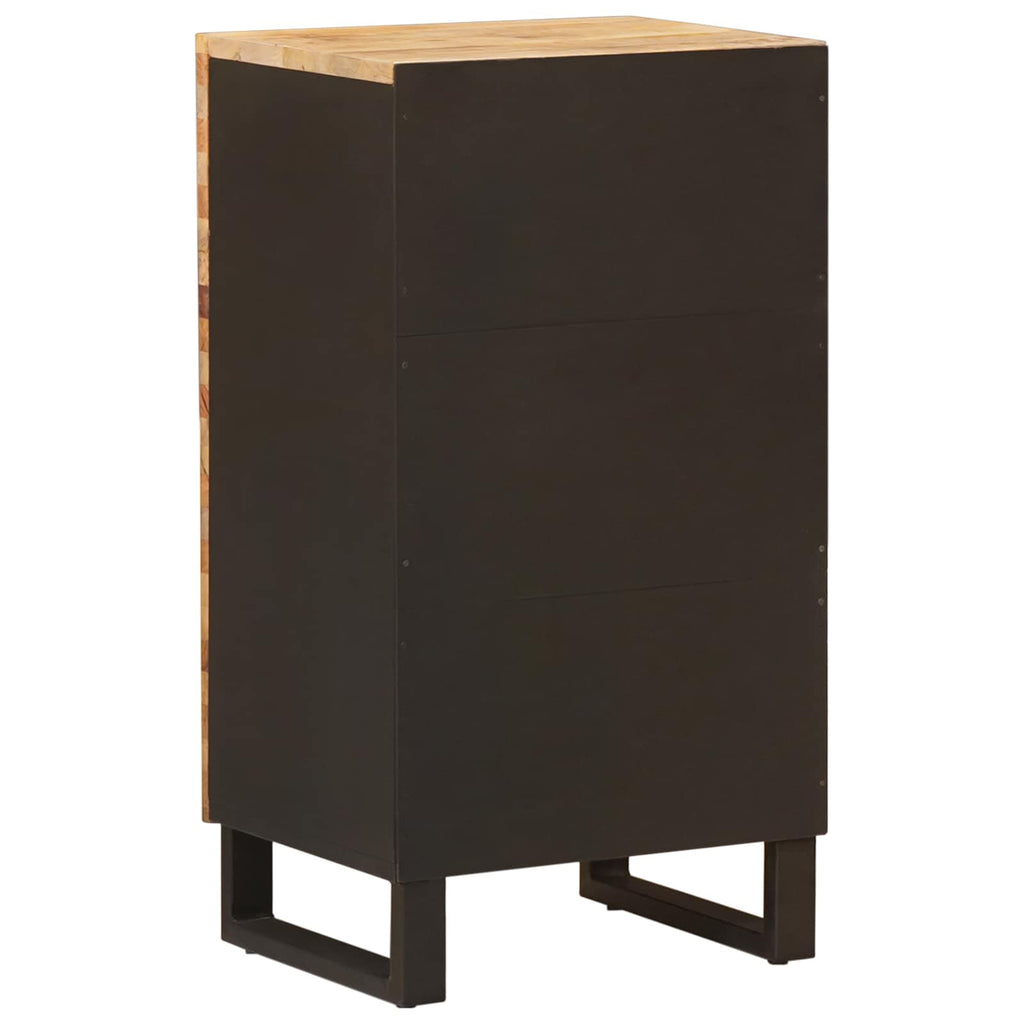 Side Cabinet With Door Brown 40 X 33 X 75 Cm Solid Mango Wood