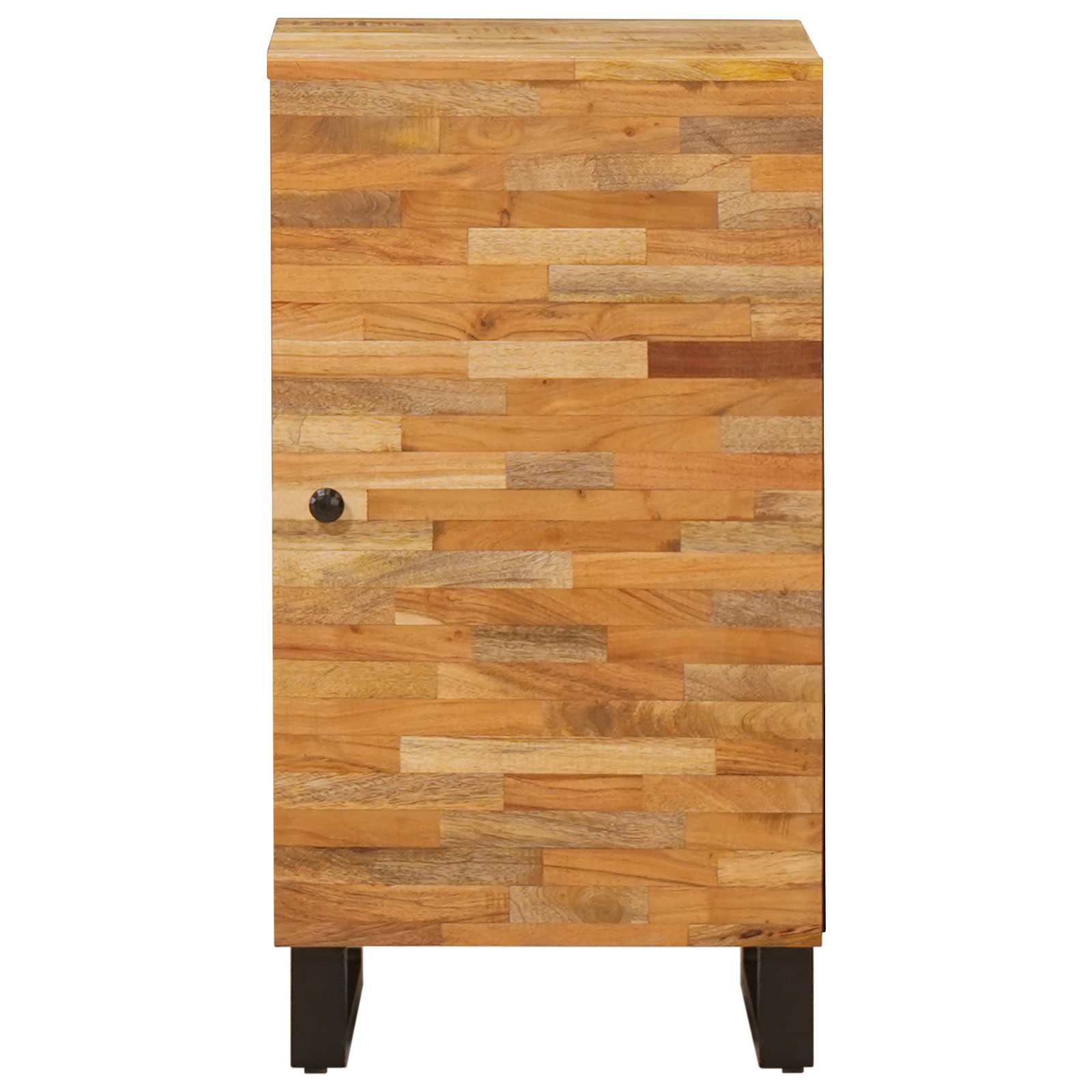 Side Cabinet With Door Brown 40 X 33 X 75 Cm Solid Mango Wood