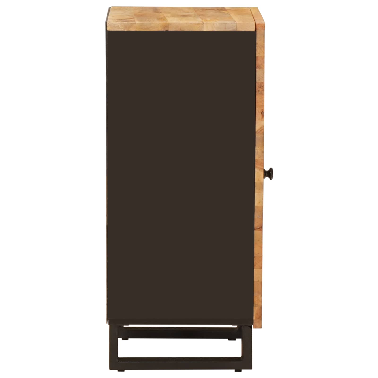 Side Cabinet With Door Brown 40 X 33 X 75 Cm Solid Mango Wood