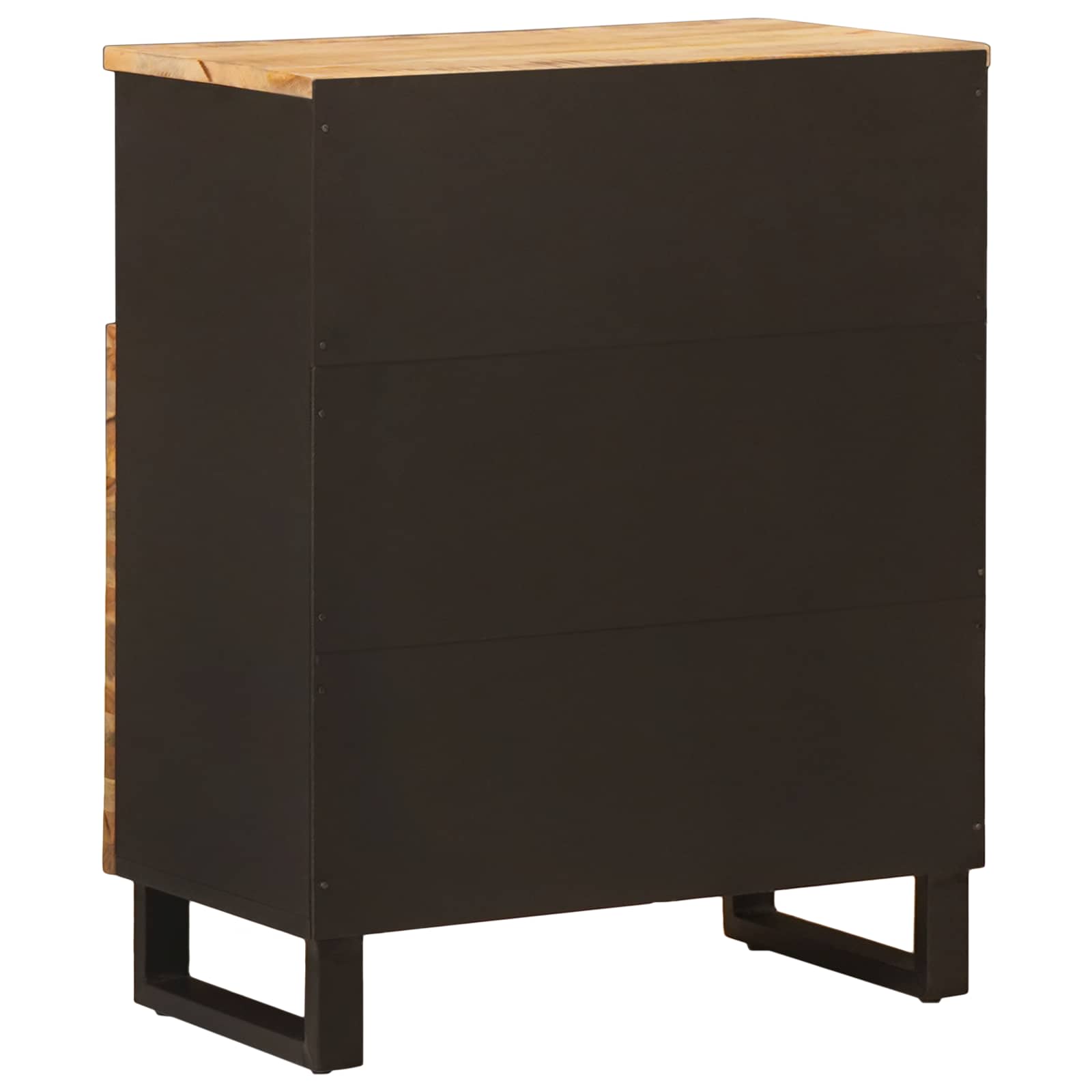 Side Cabinet With Door Brown 60 X 33 X 75 Cm Solid Mango Wood