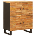 Side Cabinet With Door Brown 60 X 33 X 75 Cm Solid Mango Wood