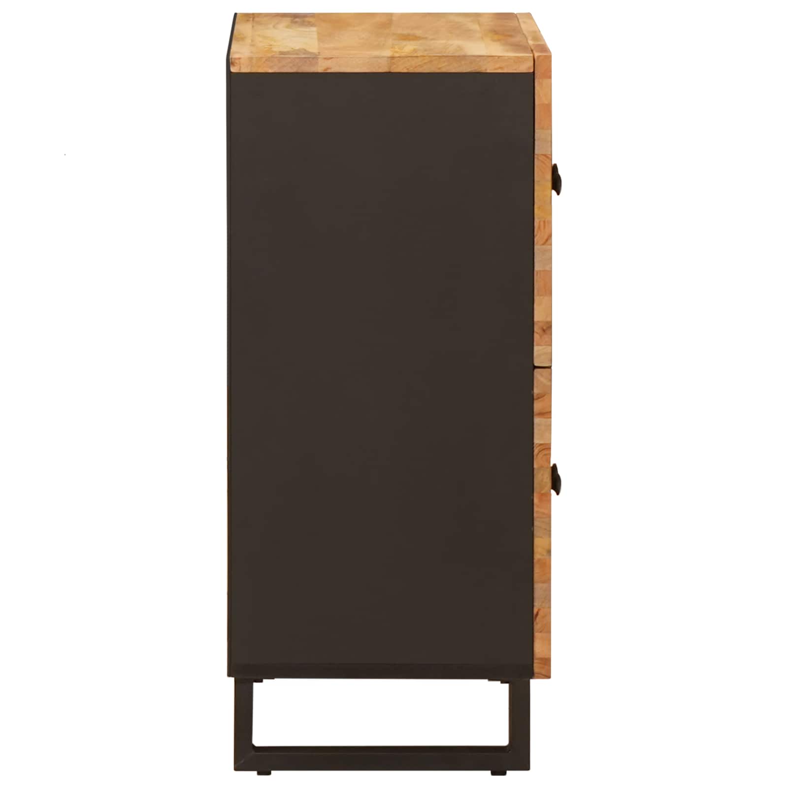 Side Cabinet With Door Brown 60 X 33 X 75 Cm Solid Mango Wood