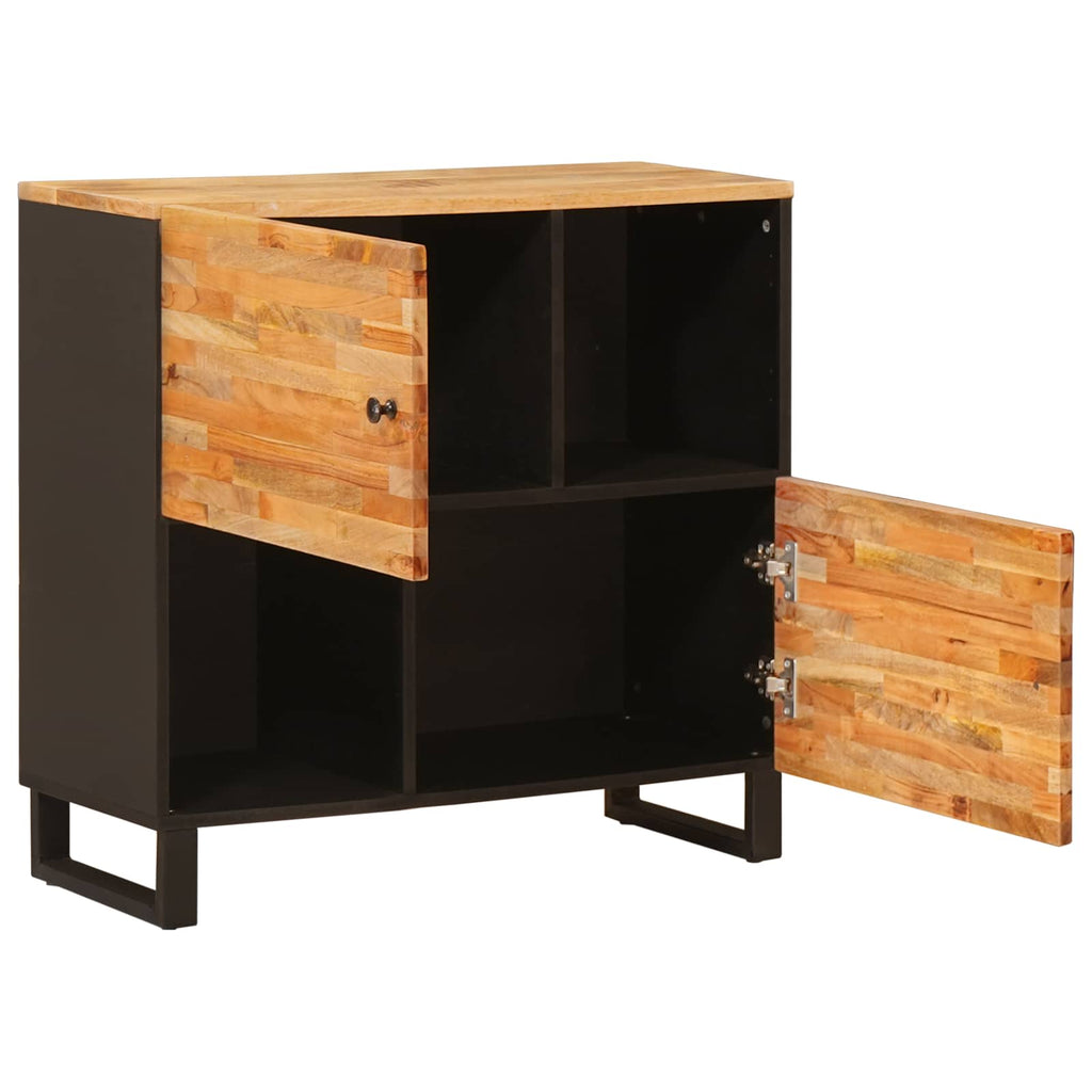 Side Cabinet Brown 80 X 33 X 75 Cm Solid Mango Wood