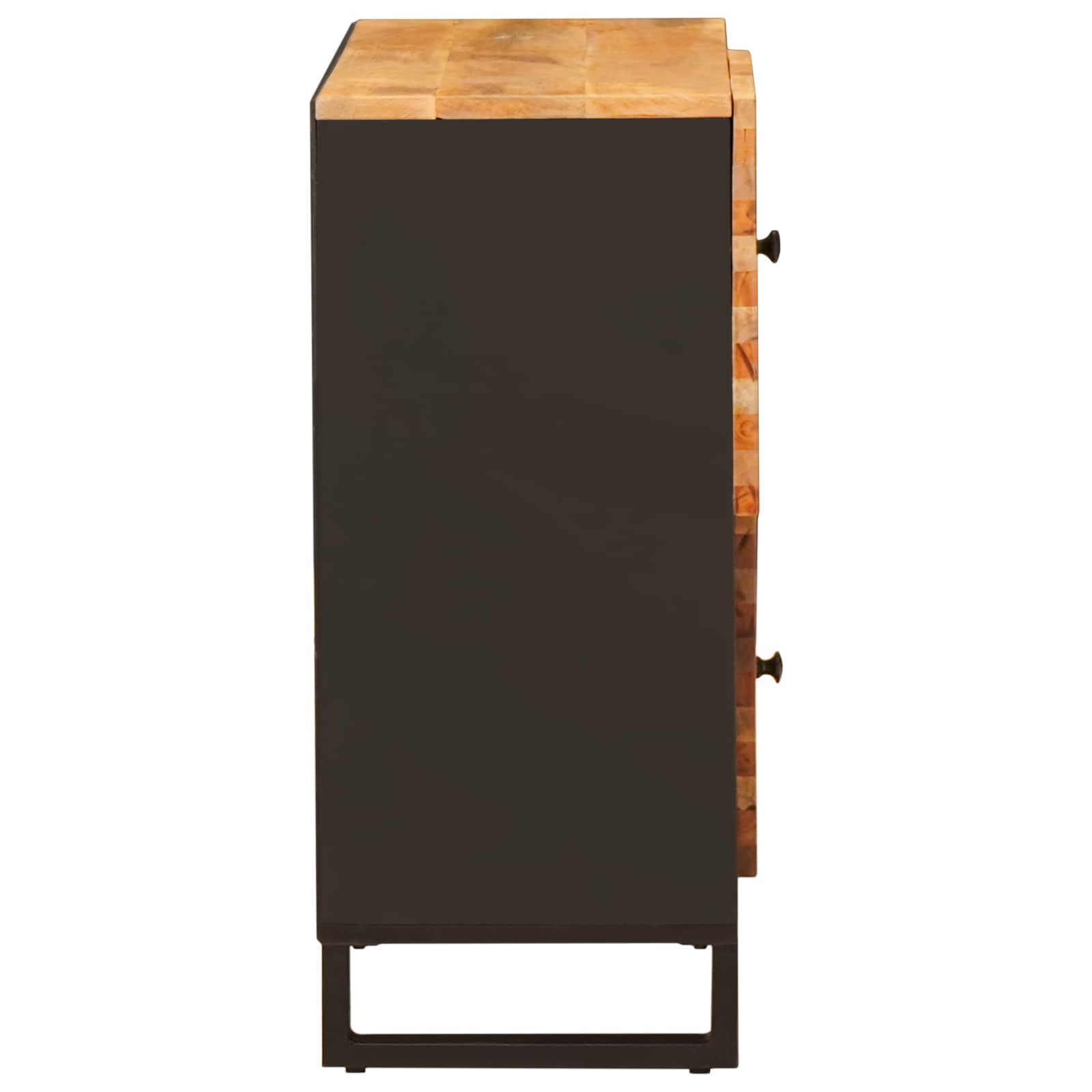 Side Cabinet Brown 80 X 33 X 75 Cm Solid Mango Wood