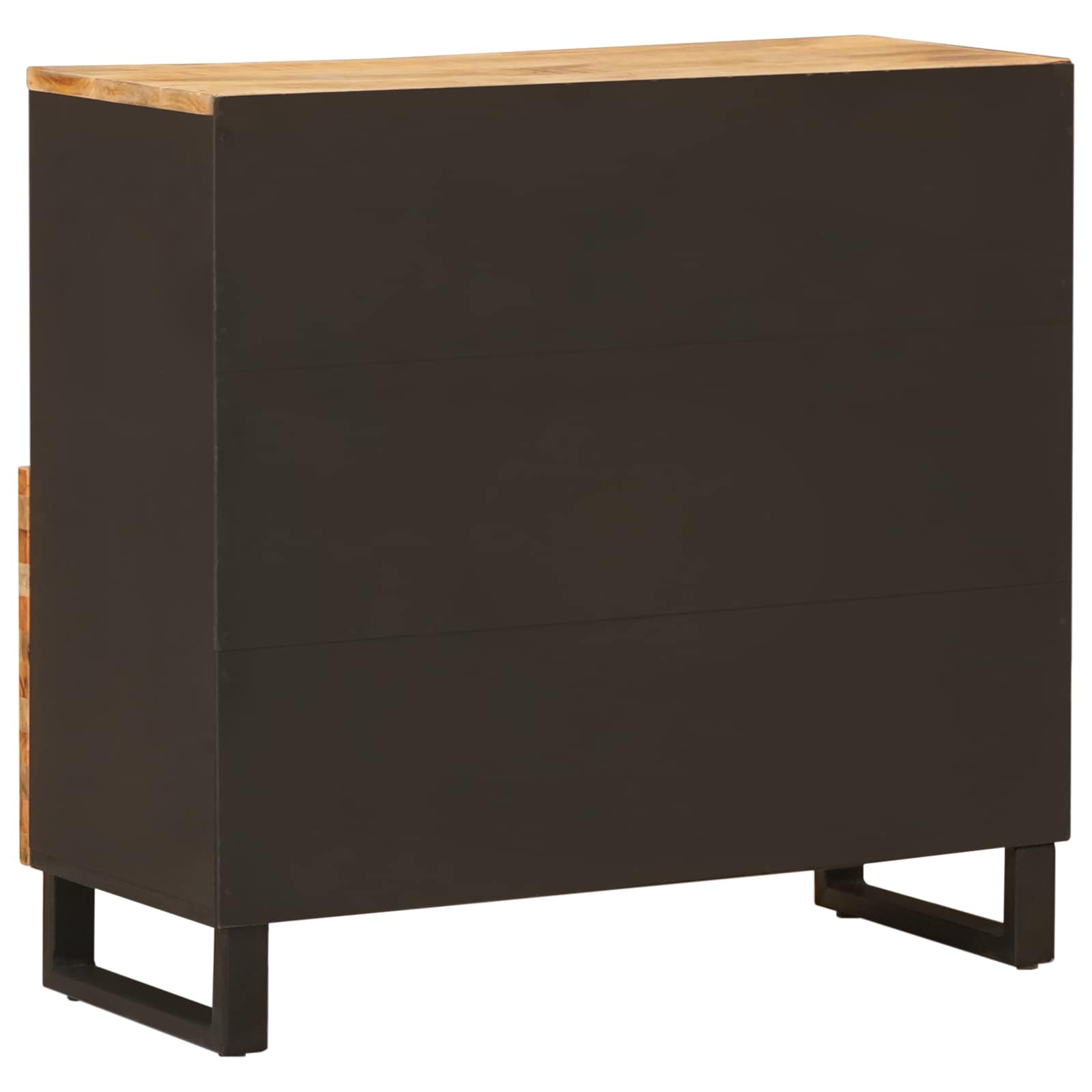 Side Cabinet With Drawer Brown 90 X 33 X 75 Cm Solid Mango Wood