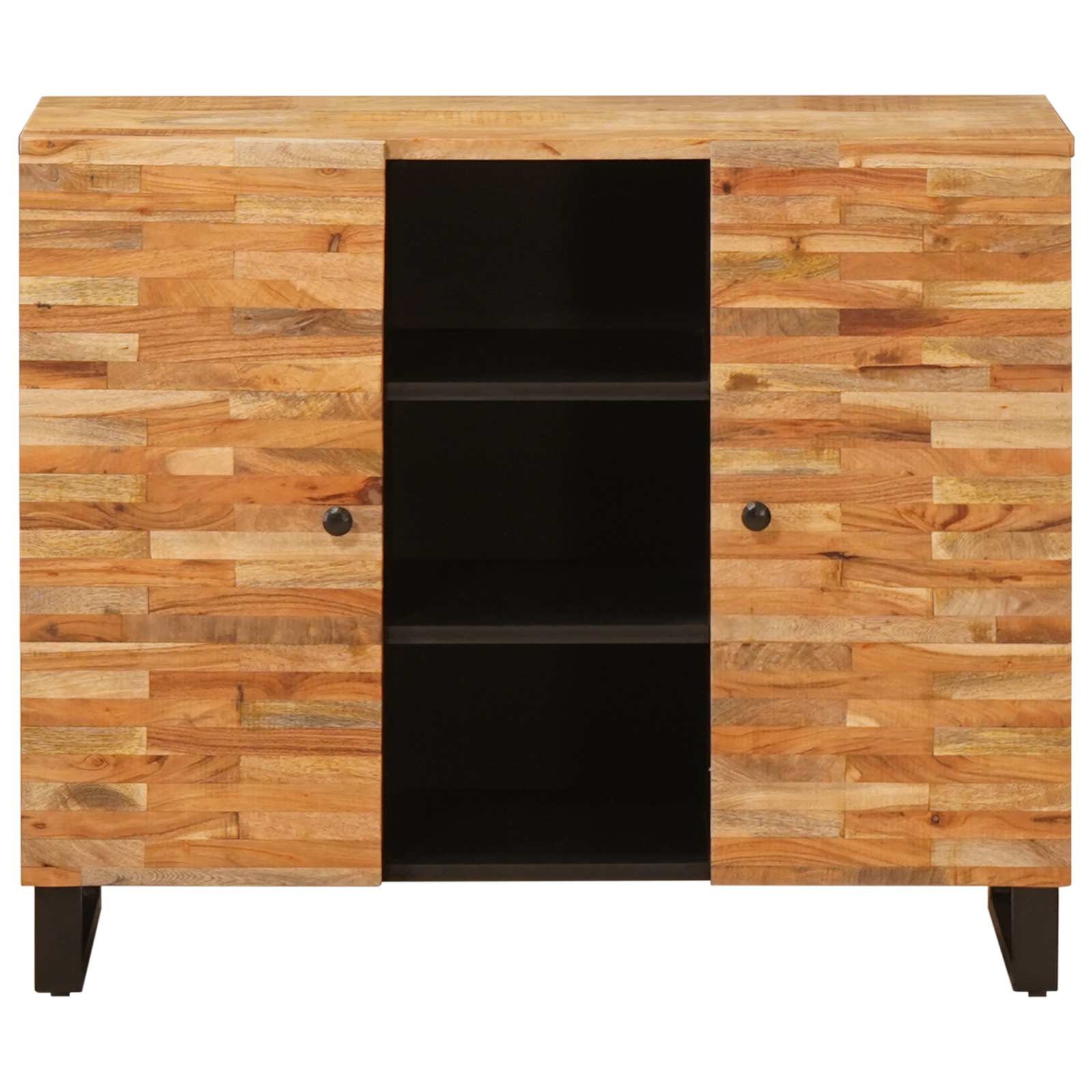 Side Cabinet With Drawer Brown 90 X 33 X 75 Cm Solid Mango Wood