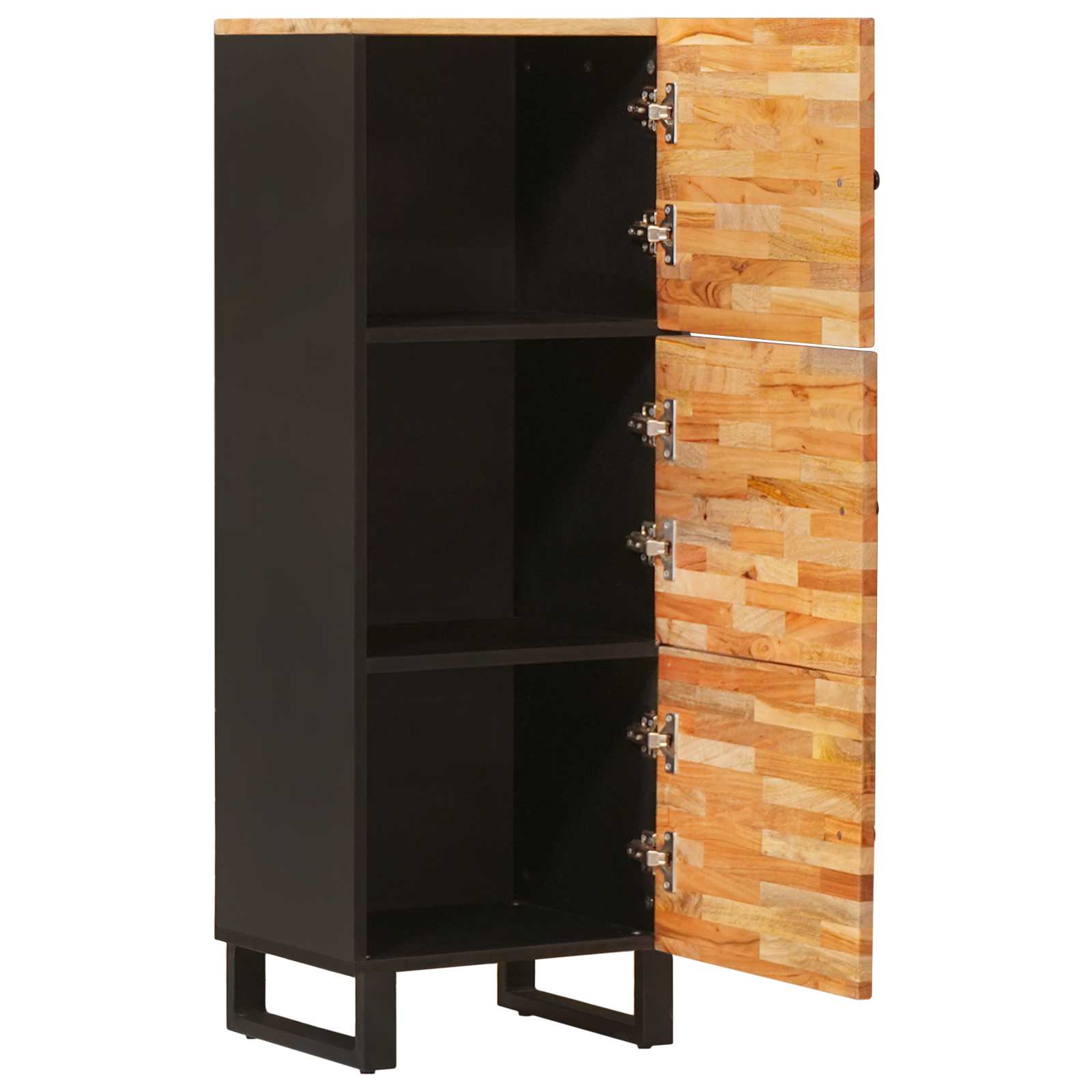 Storage Highboard Brown 40 X 33 X 110 Cm Solid Mango Wood