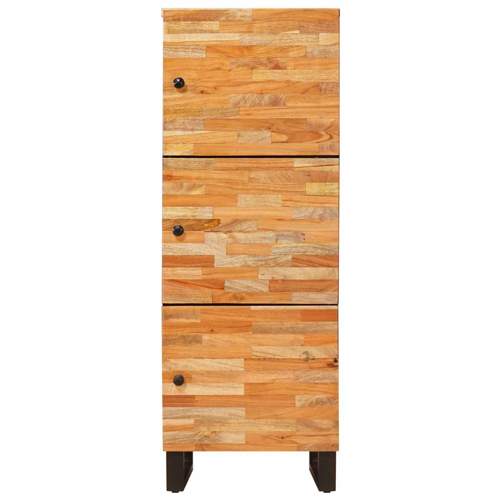 Storage Highboard Brown 40 X 33 X 110 Cm Solid Mango Wood