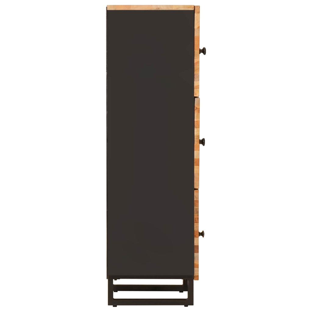 Storage Highboard Brown 40 X 33 X 110 Cm Solid Mango Wood