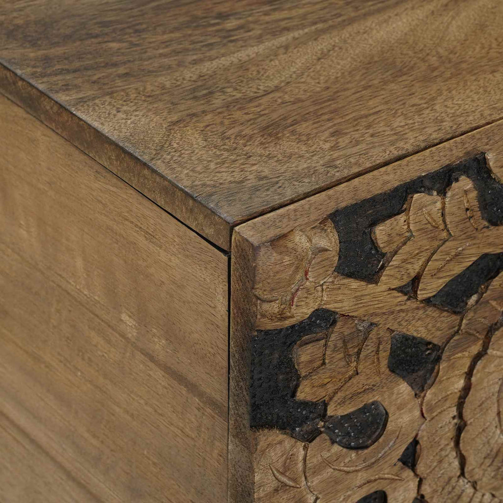 Coffee Table 80 X 50 X 40 Cm Solid Mango Wood 1 - Model 4018337