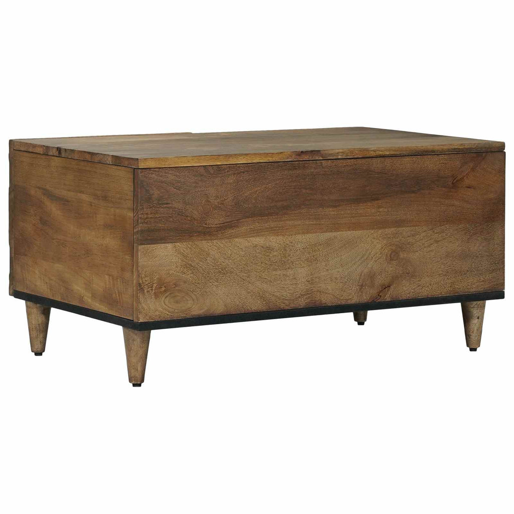 Coffee Table 80 X 50 X 40 Cm Solid Mango Wood 1 - Model 4018337