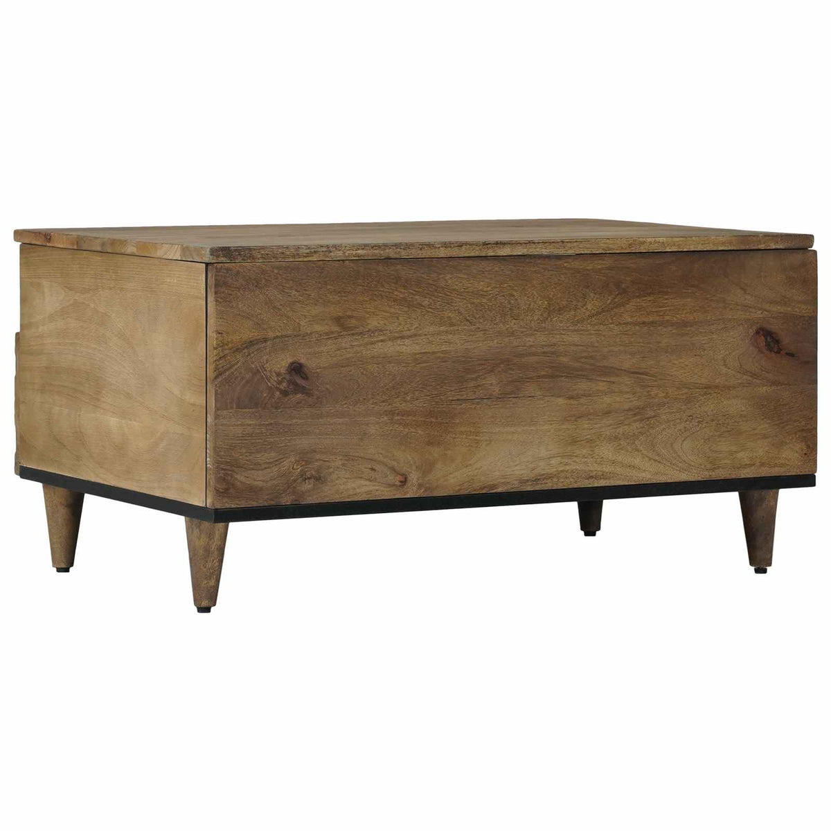 Coffee Table Drawer 80 X 54 40 Cm Solid Mango Wood Brown White 80 X 54 X 40 Cm 8
