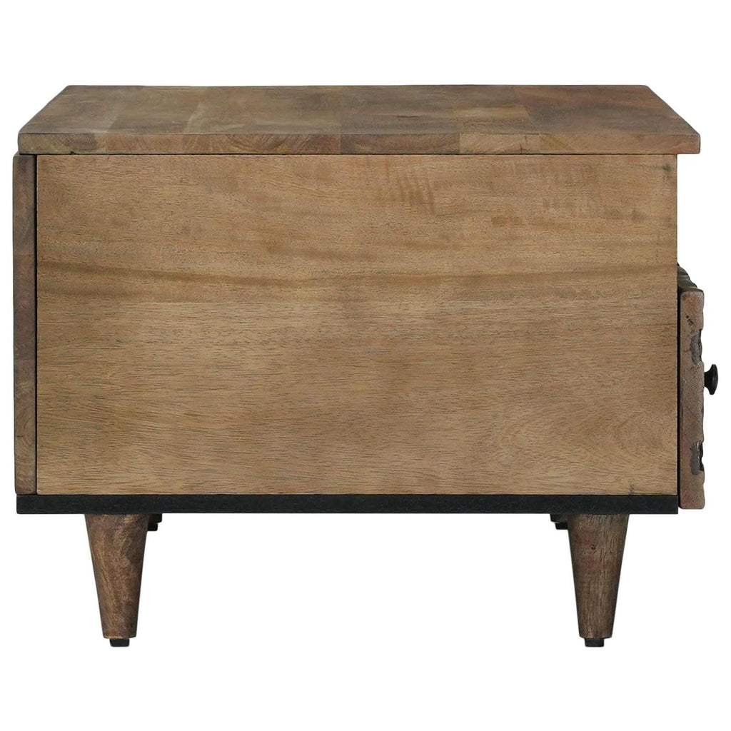 Coffee Table Drawer 80 X 54 40 Cm Solid Mango Wood Brown White 80 X 54 X 40 Cm 8