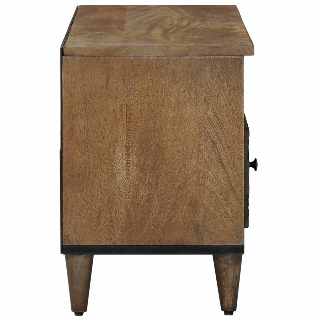 Tv Cabinet With Shelf 100 X 33.5 X 46 Cm Solid Mango Wood