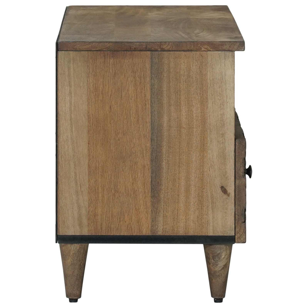 Media Storage Cabinet Solid Mango Wood TV 80cm Unit Drawer Entertainment Stand B