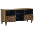 Tv Cabinet With Shelf 100 X 33.5 X 46 Cm Solid Mango Wood