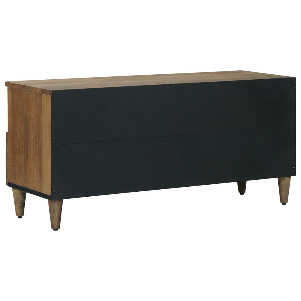 Tv Cabinet With Shelf 100 X 33.5 X 46 Cm Solid Mango Wood