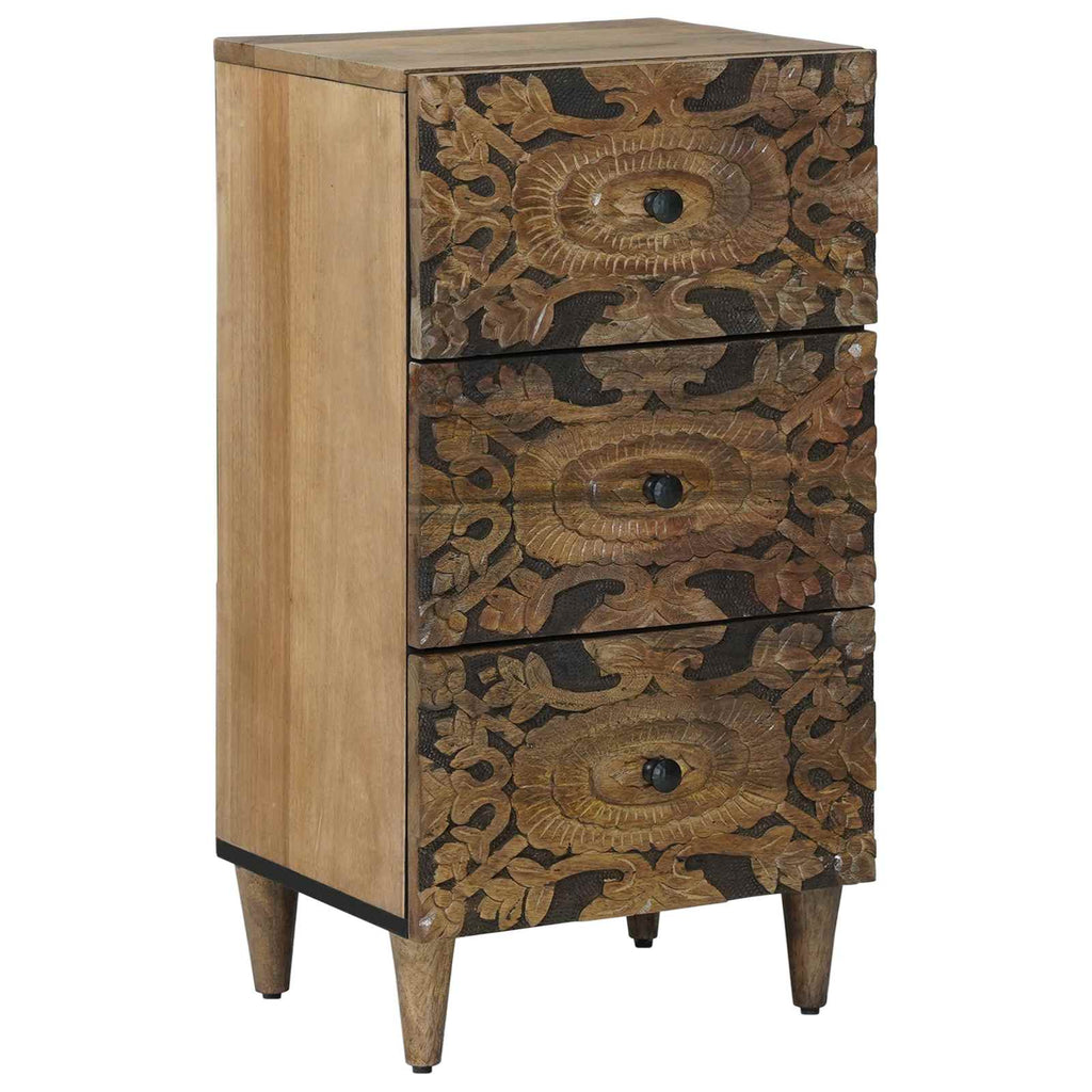 Sideboard With Drawer 40 X 33.5 X 75 Cm Solid Mango Wood