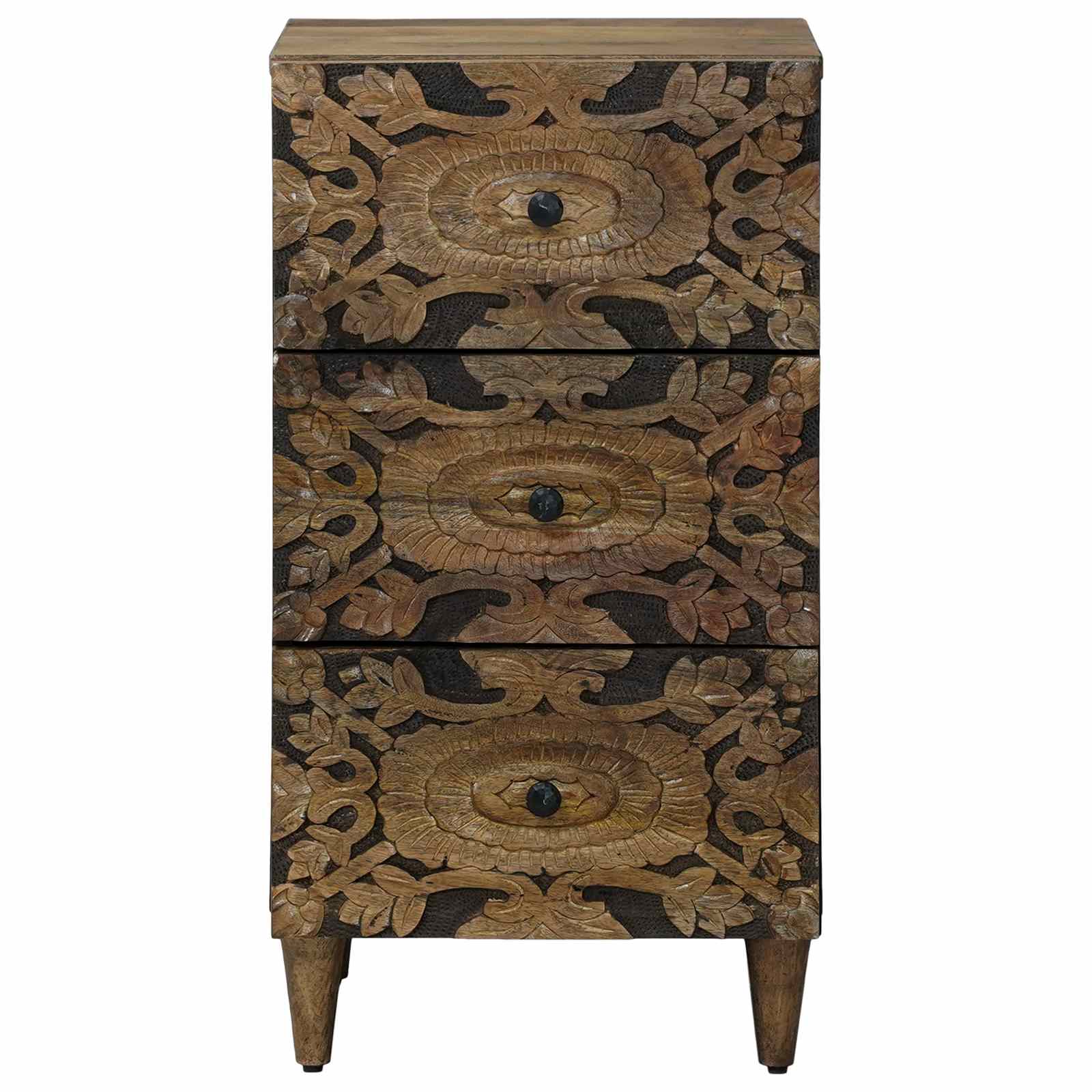 Sideboard With Drawer 40 X 33.5 X 75 Cm Solid Mango Wood