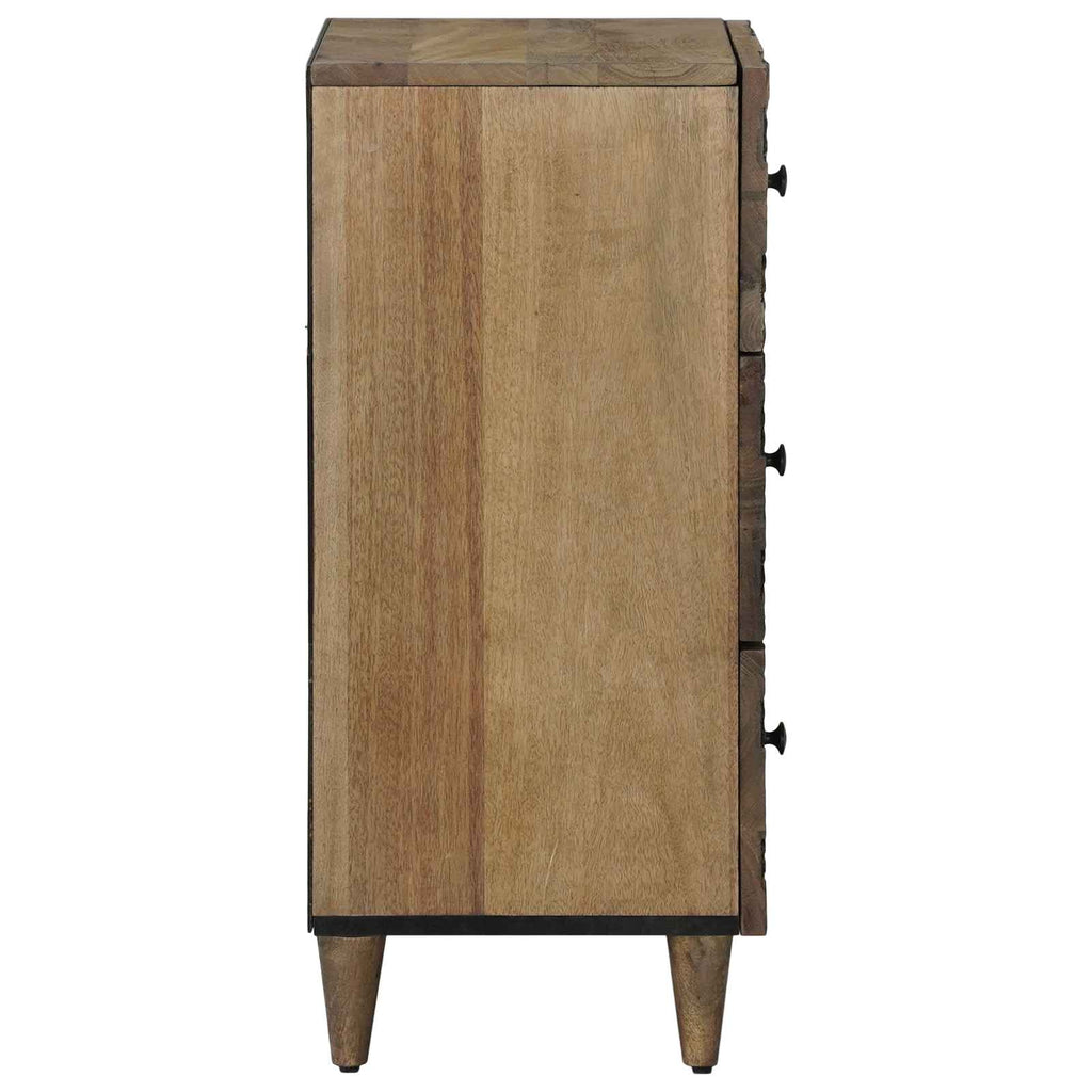 Sideboard With Drawer 40 X 33.5 X 75 Cm Solid Mango Wood