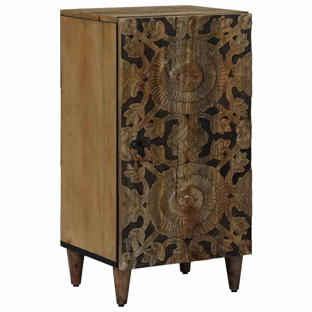 Sideboard With Storage 40 X 33.5 X 75 Cm Solid Mango Wood