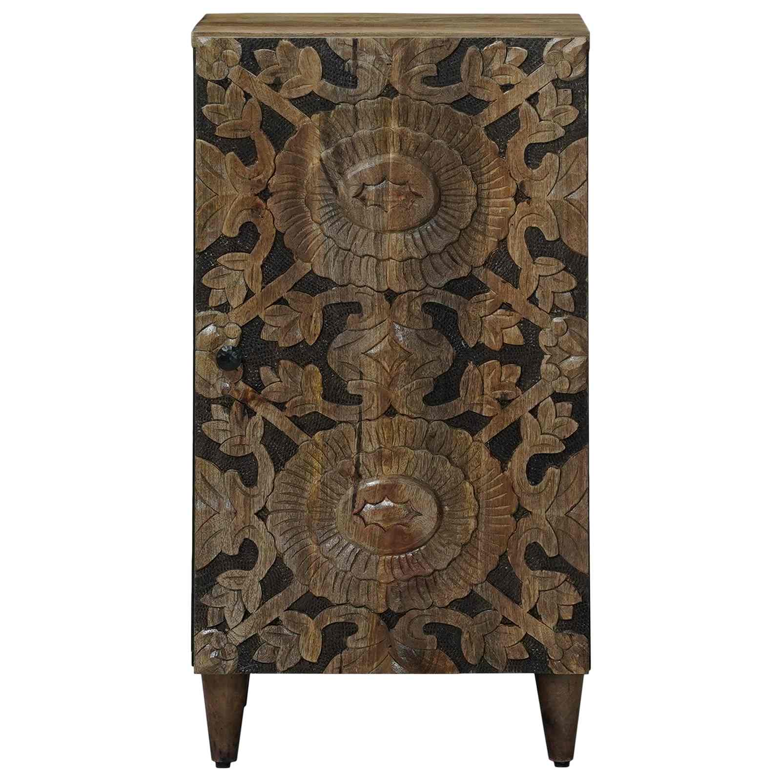 Sideboard With Storage 40 X 33.5 X 75 Cm Solid Mango Wood