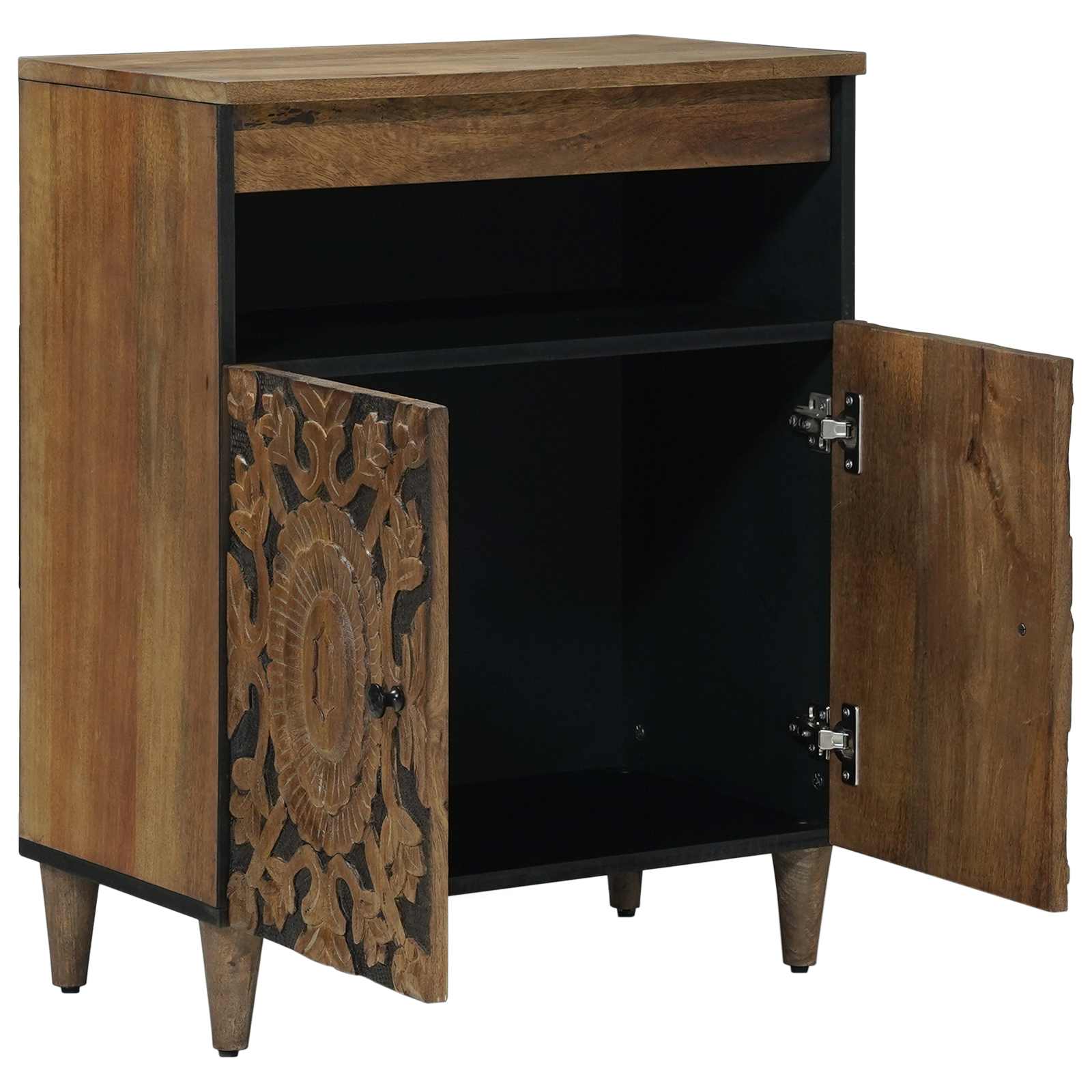 Sideboard With Storage 60 X 33.5 X 75 Cm Solid Mango Wood