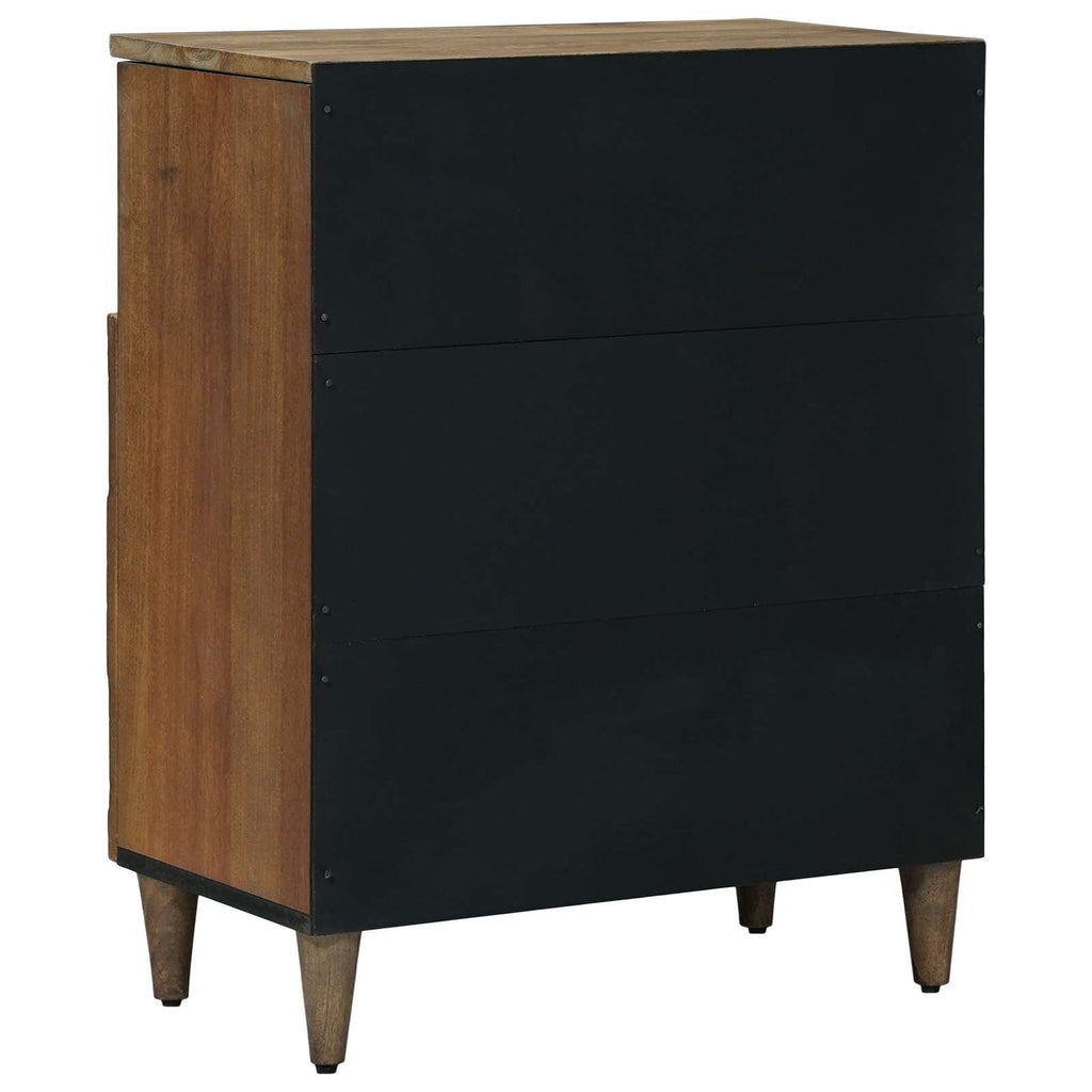 Sideboard With Storage 60 X 33.5 X 75 Cm Solid Mango Wood