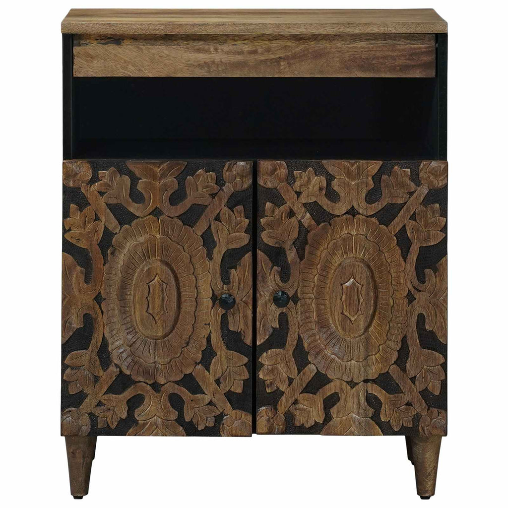 Sideboard With Storage 60 X 33.5 X 75 Cm Solid Mango Wood