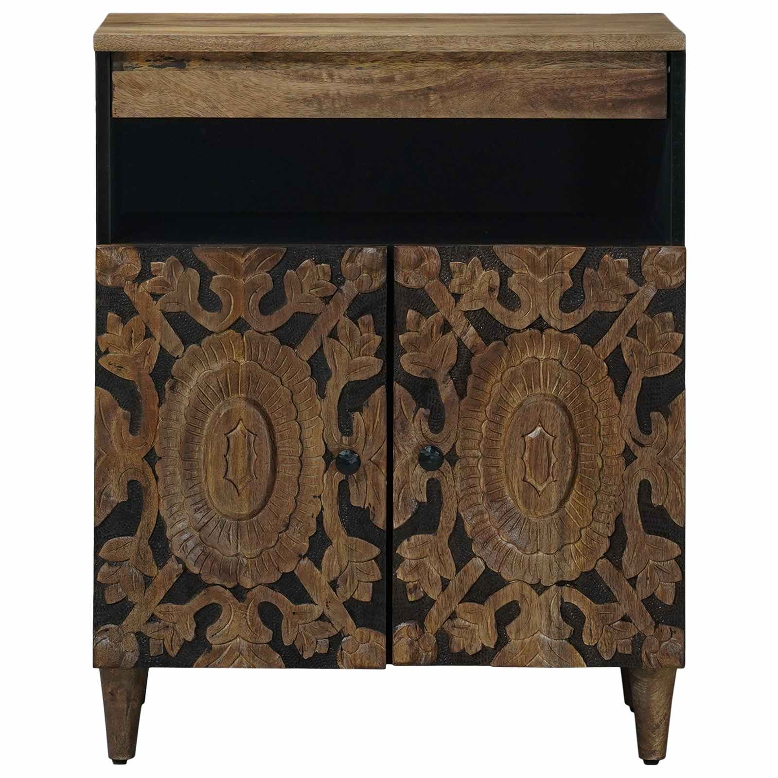 Sideboard With Storage 60 X 33.5 X 75 Cm Solid Mango Wood