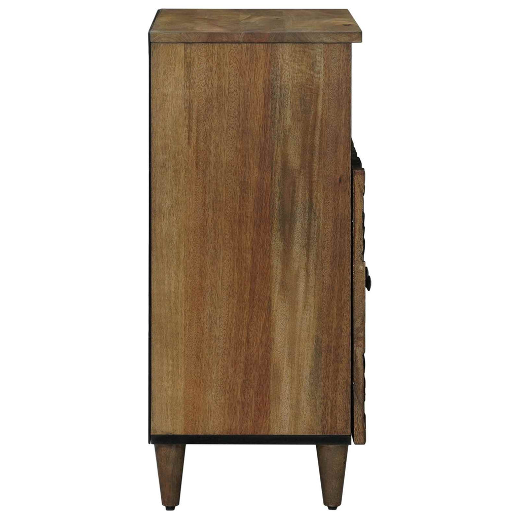 Sideboard With Storage 60 X 33.5 X 75 Cm Solid Mango Wood