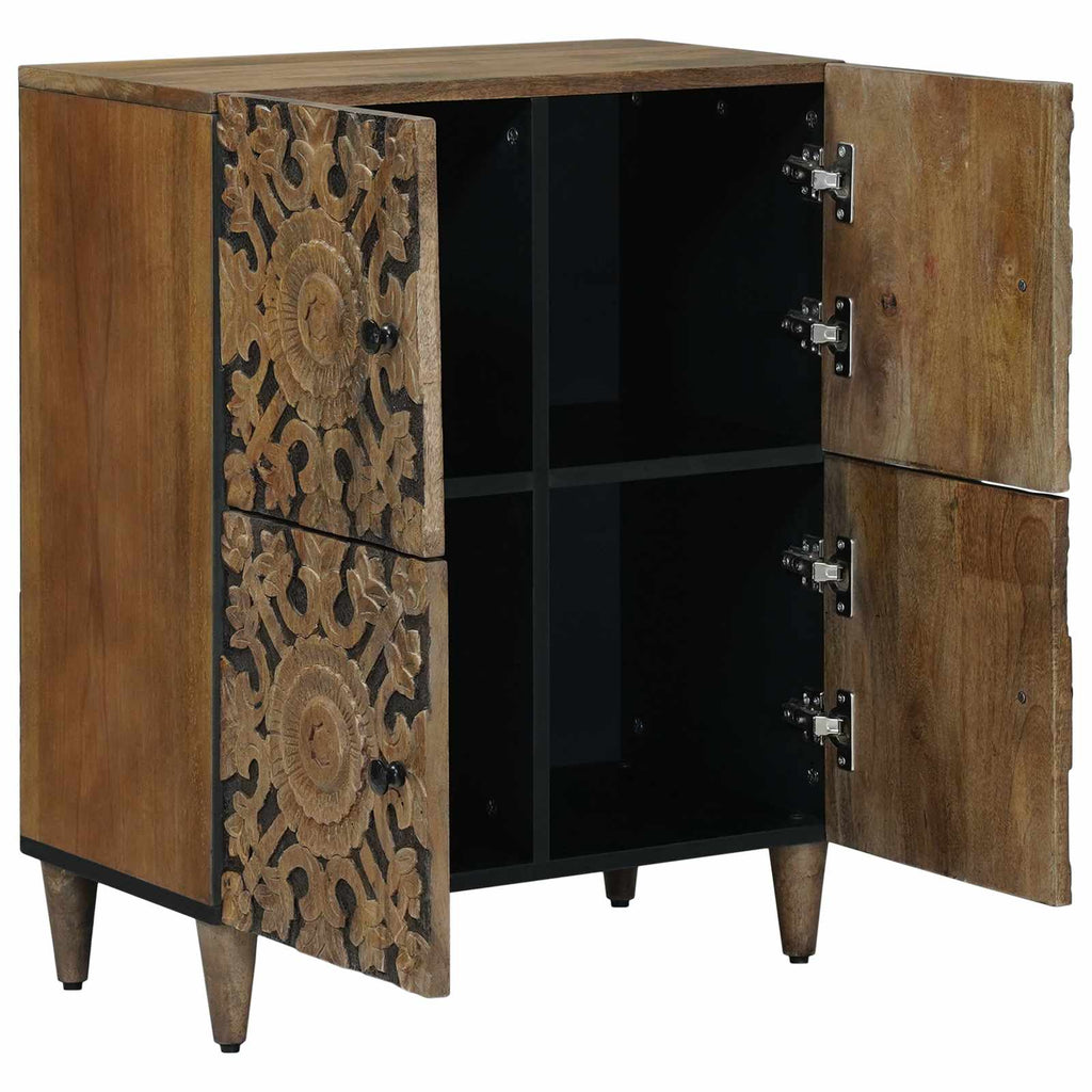 Sideboard With Storage 60 X 33.5 X 75 Cm Solid Mango Wood