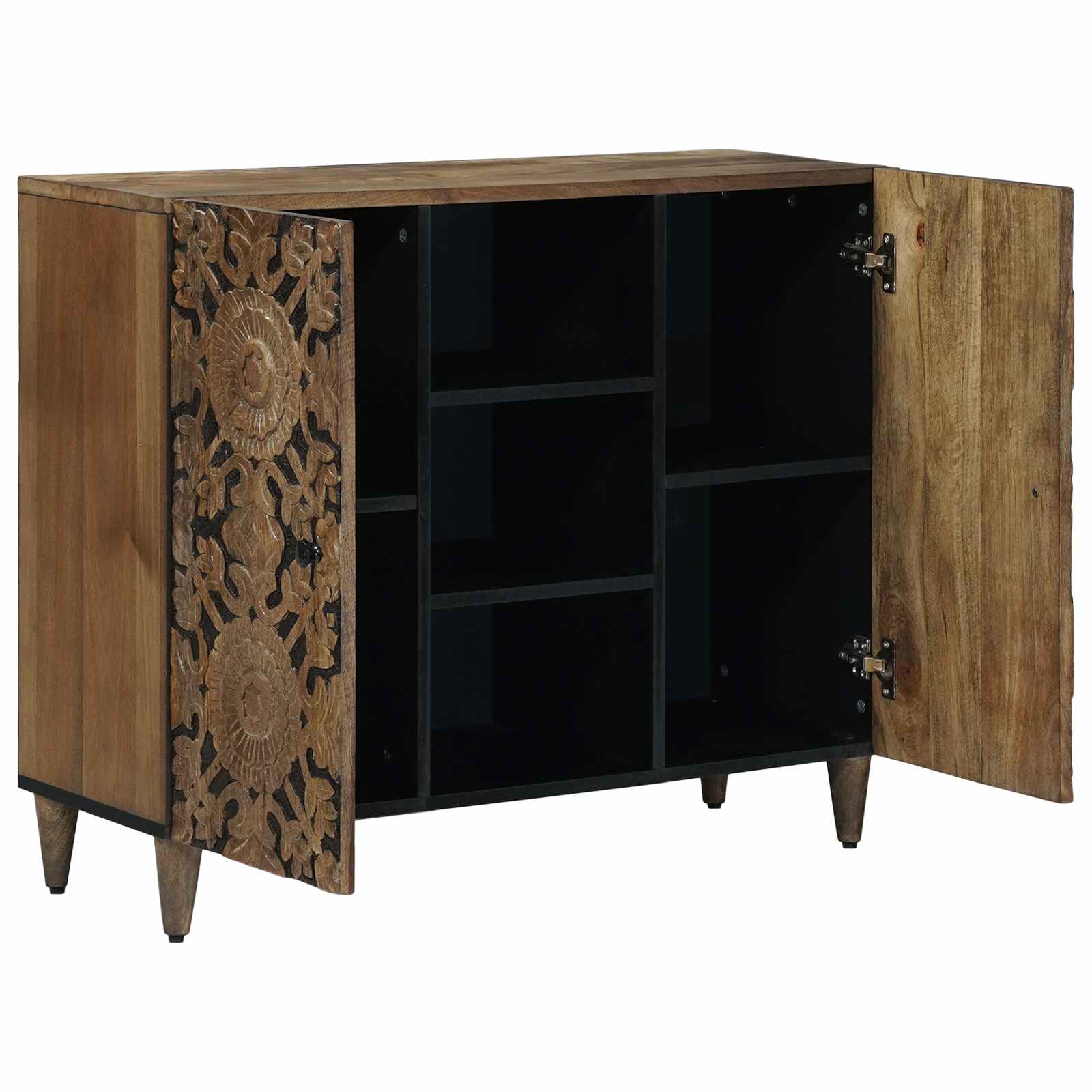 Sideboard With Shelf 90 X 33.5 X 75 Cm Solid Mango Wood