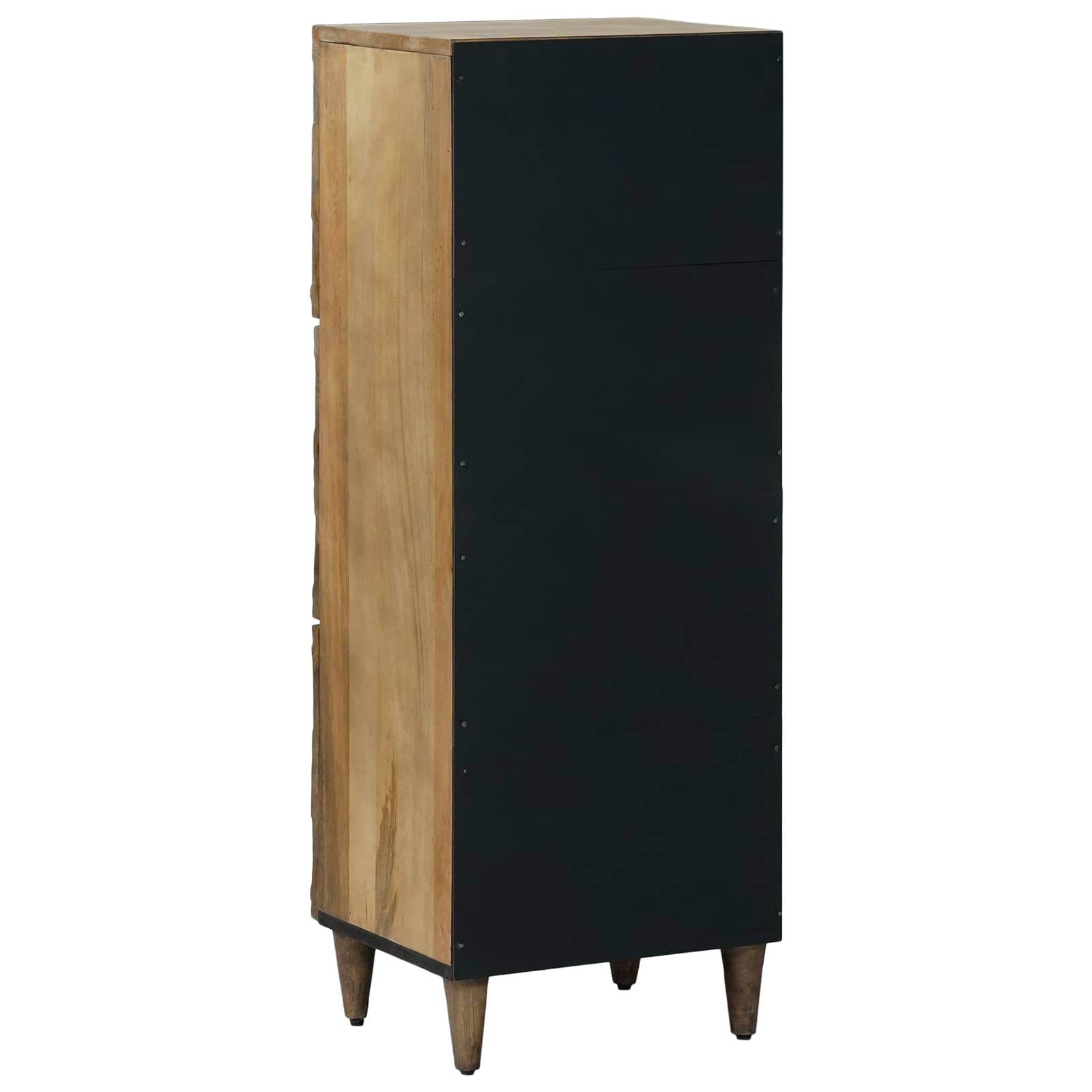 High Board With Shelf 40 X 33.5 X 110 Cm Solid Mango Wood
