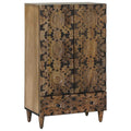 High Board With Shelf 60 X 33.5 X 100 Cm Solid Mango Wood